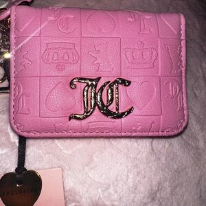 Juicy Couture pink wallet with flower charm